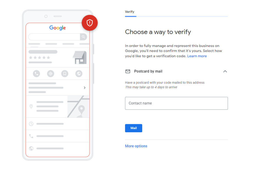 verify your google business profile