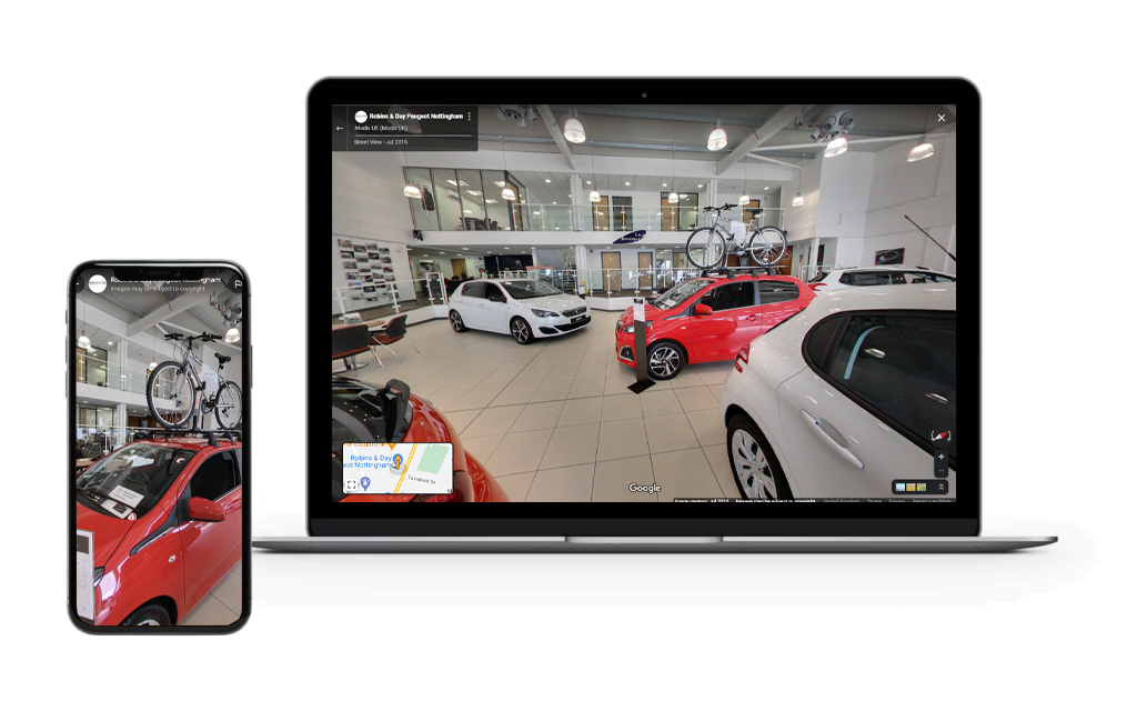 virtual tours for car dealers on different devices 360-degree virtual tour